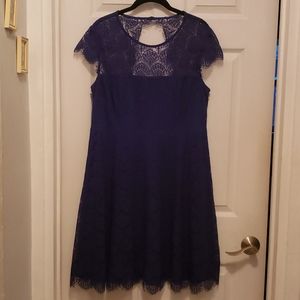 Blue lace dress